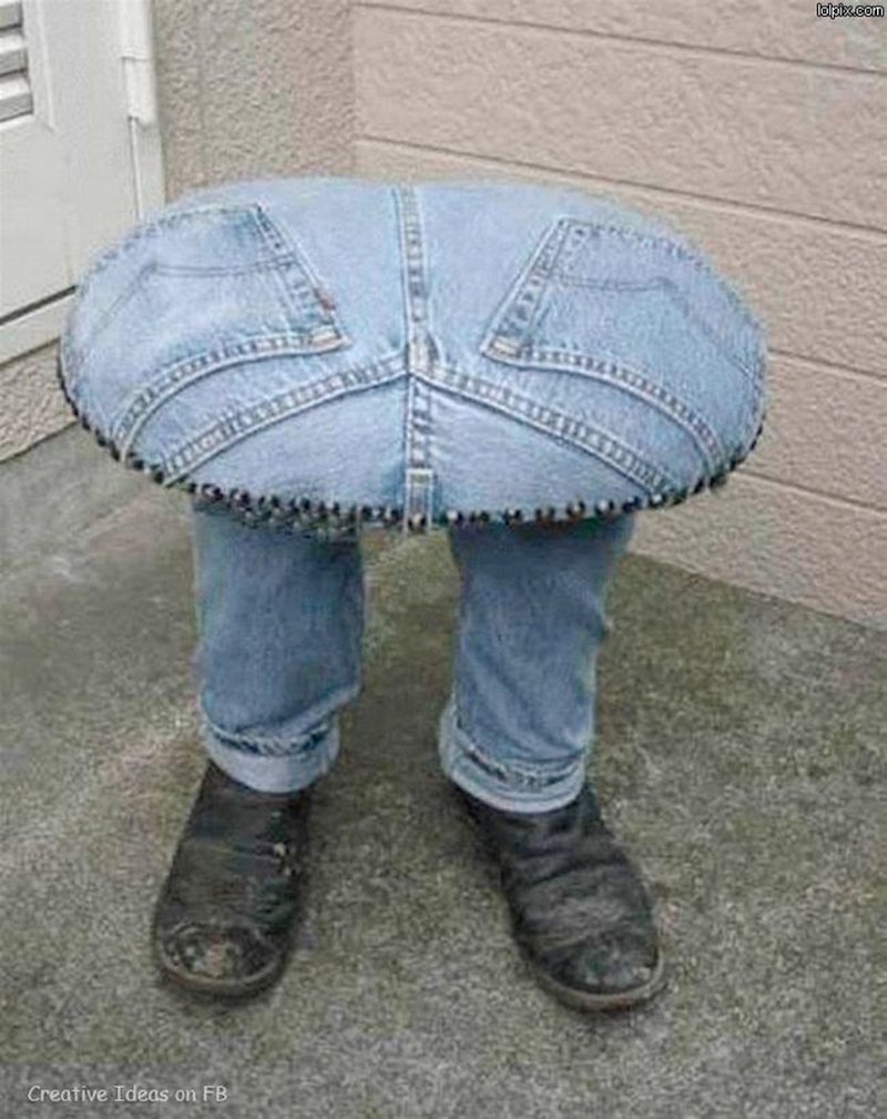Jeans a taburete